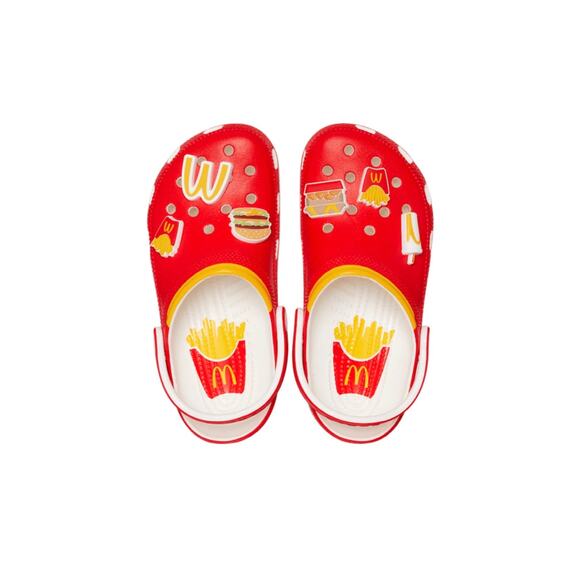 CROCS McDonald's Classic Clog French Fry with jibbitz Women's Size 7 mens size 5 - Picture 15 of 16